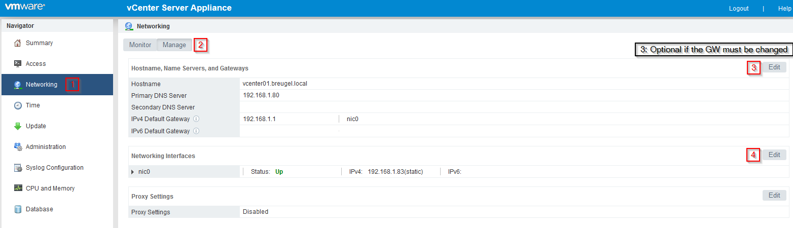 change ip address of virtual machine vsphere